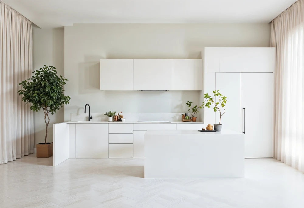 Dapur dengan motif serba putih