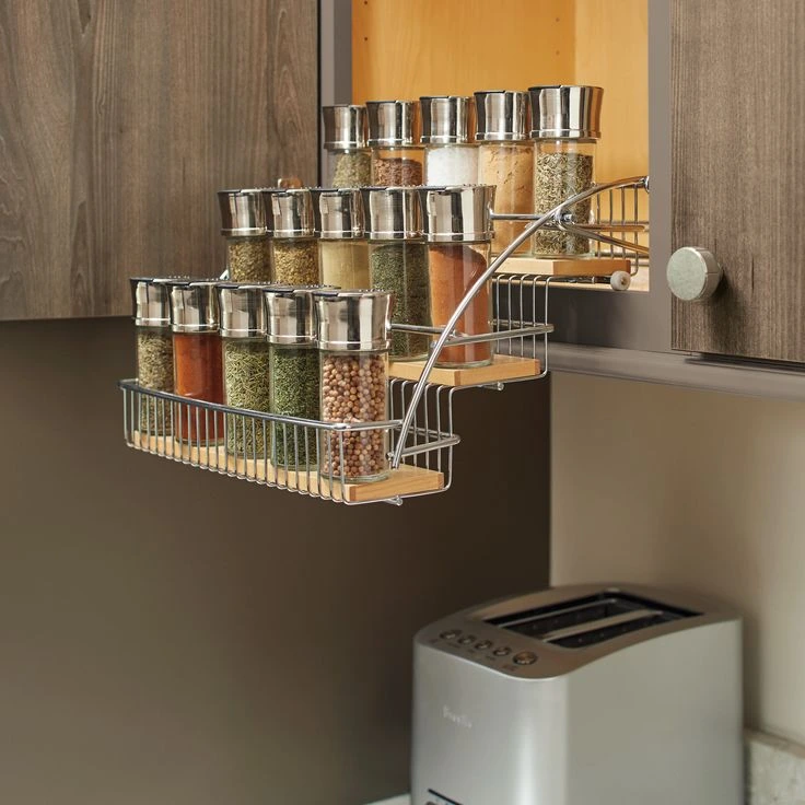 Lemari Dapur dengan Rak Tarik Elevator